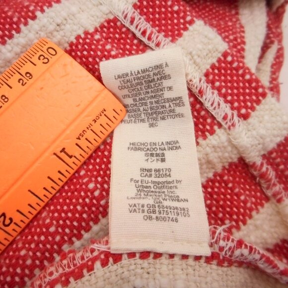 Free People Its A Wrap Skirt S Coastal Striped Lined Beachy Red Cream Peppermint - Picture 9 of 10